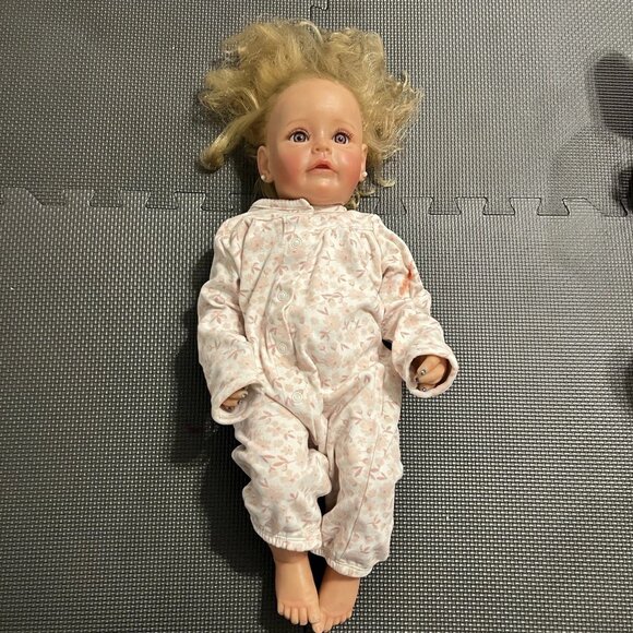 24” Reborn Doll Cute Girl Doll with Rooted Blonde Hair Realistic Kids Toy